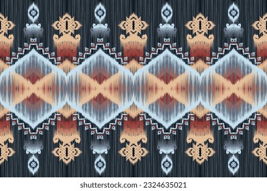 Fondo del patrón de cheurón de ikat étnico Patrón tradicional de tela en Indonesia.