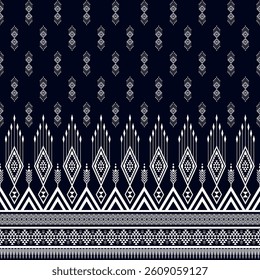 ethnic ikat chevron pattern background. ,carpet,wallpaper,clothing,wrapping,Batik,fabric,Vector illustration.embroidery style.