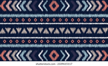 Ethnic ikat chevron pattern background,Traditional pattern on the fabric in Indonesia and other Asian countries.