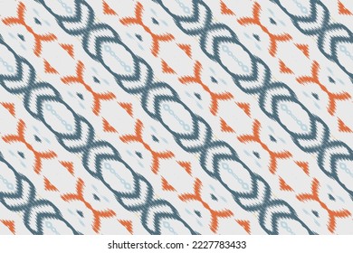 Ethnic ikat damask batik textile seamless pattern digital vector design for Print saree Kurti Borneo Fabric border brush symbols swatches designer