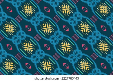Ethnic ikat design batik textile seamless pattern digital vector design for Print saree Kurti Borneo Fabric border brush symbols swatches party wear