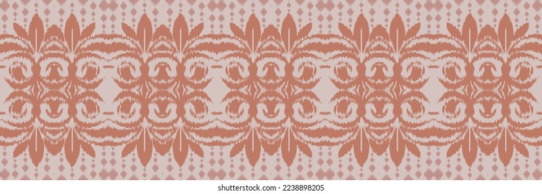 Ethnic ikat design batik textile seamless pattern digital vector design for Print saree Kurti Borneo Fabric border brush symbols swatches party wear
