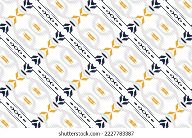 Ethnic ikat designs batik textile seamless pattern digital vector design for Print saree Kurti Borneo Fabric border brush symbols swatches cotton