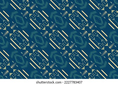 Ethnic ikat diamond batik textile seamless pattern digital vector design for Print saree Kurti Borneo Fabric border brush symbols swatches designer
