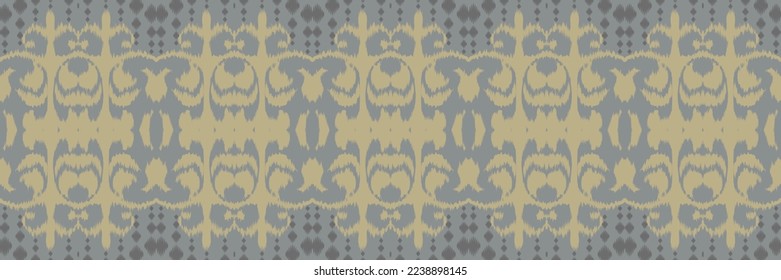 Ethnic ikat diamond batik textile seamless pattern digital vector design for Print saree Kurti Borneo Fabric border brush symbols swatches stylish