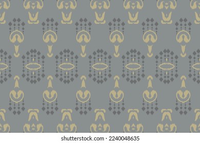 Ethnic ikat diamond batik textile seamless pattern digital vector design for Print saree Kurti Borneo Fabric border brush symbols swatches stylish