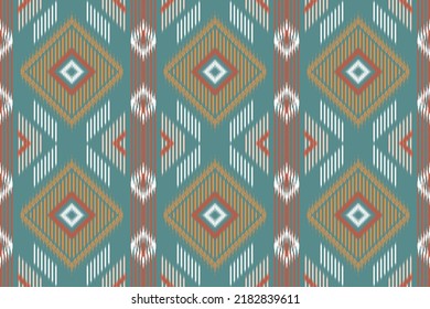Ethnic ikat Diamond vector pattern background Traditional pattern on the fabric in Indonesia and other Asian countries