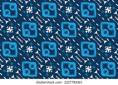 Ethnic ikat fabric batik textile seamless pattern digital vector design for Print saree Kurti Borneo Fabric border brush symbols swatches party wear