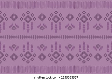 Ethnic Ikat fabric pattern geometric style.African Ikat embroidery Ethnic oriental pattern purple background. Abstract,vector,illustration.For texture,clothing,wrapping,decoration,carpet.