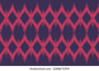 Ethnic Ikat fabric pattern geometric style.African Ikat embroidery Ethnic oriental pattern violet purple background. Abstract,vector,illustration.For texture,clothing,scarf,decoration,carpet.
