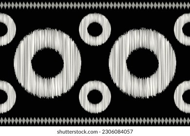 Ethnic Ikat fabric pattern geometric style.African Ikat embroidery Ethnic oriental pattern black background. Abstract,vector,illustration.For texture,clothing,scarf,decoration,carpet,silk.