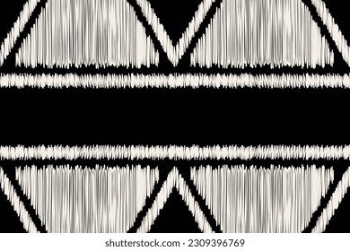 Ethnic Ikat fabric pattern geometric style.African Ikat embroidery Ethnic oriental pattern black background. Abstract,vector,illustration.For texture,clothing,scarf,decoration,carpet,silk.