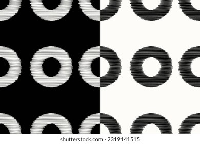 Ethnic Ikat fabric pattern geometric style.African Ikat embroidery Ethnic oriental pattern black and white background. Abstract,vector,illustration.Texture,frame,scarf,decoration,wallpaper,motif.