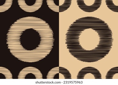 Ethnic Ikat fabric pattern geometric style.African Ikat embroidery Ethnic oriental pattern brown background. Abstract,vector,illustration.Texture,frame,scarf,decoration,carpet,wallpaper,silk motif.