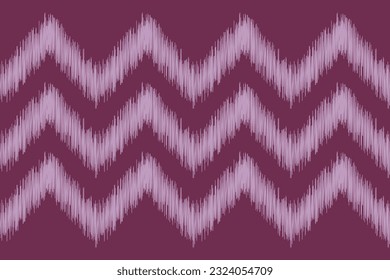 Ethnische Ikat-Stoffmuster geometrischen Stil.afrikanische Ikat Stickerei Ethnische orientalische Muster violett violetter Hintergrund. Abstrakt,Vektorgrafik,Textur,Rahmen,Schal,Dekoration,Tapete,Seidenmotive.