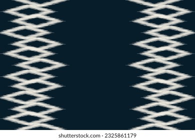 Estilo geométrico del patrón de tejido de Ikat étnico. Borde de Ikat africano. Fondo azul de tónica oriental étnica. Resumen,vector,ilustración.Textura,marco,bufanda,decoración,alfombra,papel pintado,motivos de seda.