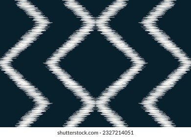 Ethnic Ikat fabric pattern geometric style.African Ikat embroidery Ethnic oriental pattern blue background. Abstract,vector,illustration.Texture,frame,scarf,decoration,carpet,wallpaper,silk motif.