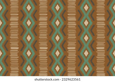 Ethnic Ikat fabric pattern geometric style.African Ikat embroidery Ethnic oriental pattern brown background. Abstract,vector,illustration.Texture,frame,scarf,decoration,carpet,wallpaper,silk motif.
