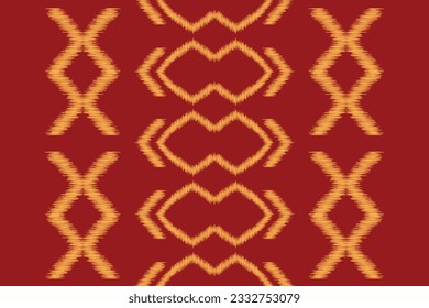 Ethnic Ikat fabric pattern geometric style.African Ikat embroidery Ethnic oriental pattern red background. Abstract,vector,illustration.Texture,frame,scarf,decoration,carpet,wallpaper,silk motif.