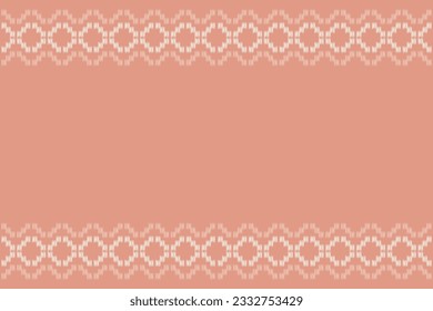 Estilo geométrico del patrón de tela de Ikat de origen étnico. bordado de ikat de origen africano El patrón oriental étnico rosó el fondo dorado rosado. Resumen,vector,ilustración.Textura,marco,decoración,papel pintado,motivos de seda.