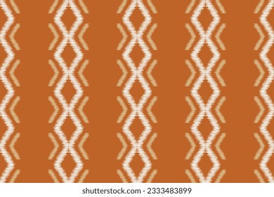 Ethnic Ikat fabric pattern geometric style.African Ikat embroidery Ethnic oriental pattern brown background. Abstract,vector,illustration.Texture,frame,scarf,decoration,carpet,wallpaper,silk motif.