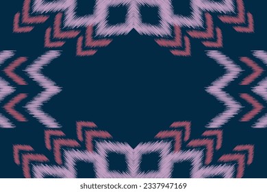 Ethnic Ikat fabric pattern geometric style.African Ikat embroidery Ethnic oriental pattern blue background. Abstract,vector,illustration.Texture,frame,scarf,decoration,carpet,wallpaper,silk motif.