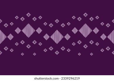 Ethnic Ikat fabric pattern geometric style.African Ikat embroidery Ethnic oriental pattern purple violet background. Abstract,vector,illustration.Texture,frame,scarf,decoration,wallpaper,silk motif.