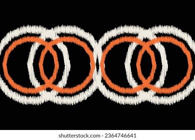 Ethnic Ikat fabric pattern geometric style.African Ikat embroidery Ethnic oriental pattern black background. Abstract,vector,illustration.Texture,frame,scarf,decoration,carpet,wallpaper,silk motif.