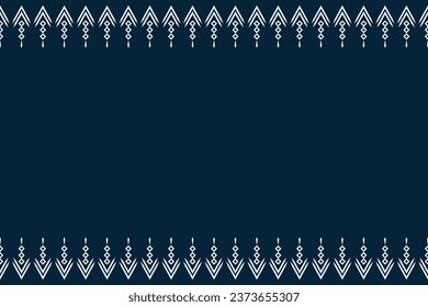 Ethnic Ikat fabric pattern geometric style.African Ikat embroidery Ethnic oriental pattern blue background. Abstract,vector,illustration.Texture,clothing,frame,decoration,carpet,motif.