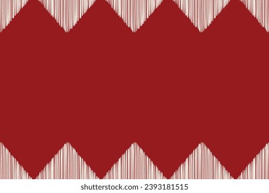 Ethnic Ikat fabric pattern geometric style.African Ikat embroidery Ethnic pattern red christmas day background. Abstract,vector,illustration.Texture,clothing,frame,decoration,motif.