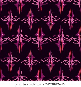 Ethnic Ikat fabric pattern geometric style.African Ikat embroidery Ethnic oriental pattern navy blue background. Abstract,vector,illustration.For texture,clothing,scarf,decoration