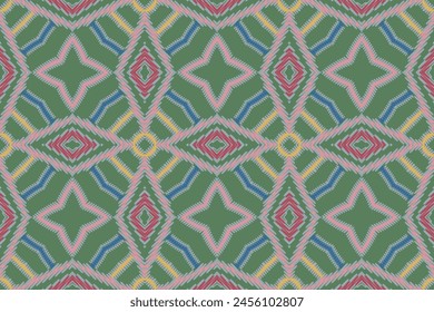 Ethnic Ikat Fabric Pattern Geometric style.african Ikat Embroidery Ethnic Oriental Pattern Brown Cream Background. abstract,vector,illustration.texture,frame,scarf,decoration,wallpaper,silk,motif.