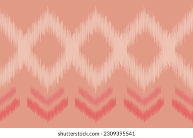 Ethnic Ikat fabric pattern geometric.African Ikat embroidery Ethnic oriental pattern pink gold pastel rose gold background. Abstract,vector,illustration. Texture,clothing,scarf,decoration,carpet,silk.