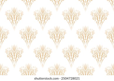 Ethnic Ikat floral Ethnic Indian Pattern Ikat pattern Ethnic Pattern.Border indian floral Aztec embroidery border seamless patterns.Motifs damask boho paisley Floral Ikat pattern embroidery border.