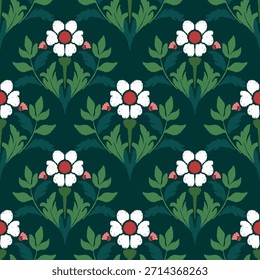 Patrón sin fisuras floral de Ikat étnico. Bordado, patrón vintage floral. Impresión de rayas ornamento floral. Textura textil Ilustración vectorial de fondo adornado elegante estilo retro vintage de lujo.