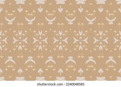 Ethnic ikat flower batik textile seamless pattern digital vector design for Print saree Kurti Borneo Fabric border brush symbols swatches cotton