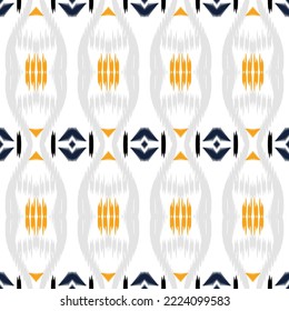 Ethnic ikat flowers batik textile seamless pattern digital vector design for Print saree Kurti Borneo Fabric border brush symbols swatches designer