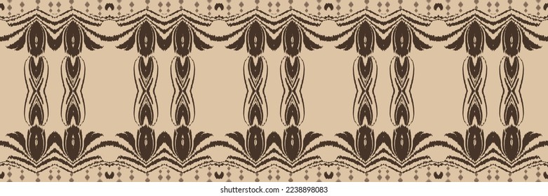 Ethnic ikat flowers batik textile seamless pattern digital vector design for Print saree Kurti Borneo Fabric border brush symbols swatches party wear