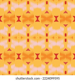 Ethnic ikat frame batik textile seamless pattern digital vector design for Print saree Kurti Borneo Fabric border brush symbols swatches party wear