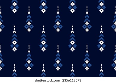 Ethnic ikat geometric seamless pattern. design for carpet, clothing, fabric