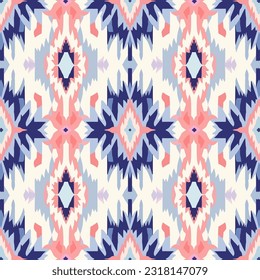 Ethnic ikat Indian seamless pattern. Ornate elegant luxury vintage retro modern style. For texture textile background backdrop tile wallpaper carpet.