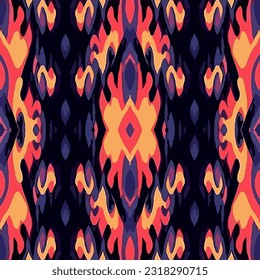 Ethnic ikat Indian seamless pattern. Ornate elegant luxury vintage retro modern style. For texture textile background backdrop tile wallpaper carpet.