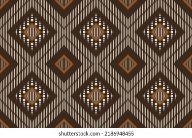 Patrón de Ikat étnico. Resumen de arte hermoso. patrón de ikat vector geométrico tribal africano. Borde popular, indio, escandinavo, gitano, mexicano, africano, tapicería.