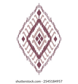 Ethnic Ikat pattern art. American, Mexican style. White background. Aztec tribal ornament print. Design for fabric, clothing, textile, logo, symbol.