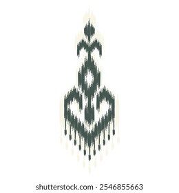 Ethnic Ikat pattern art. American, Mexican style. White background. Aztec tribal ornament print. Design for fabric, clothing, textile, logo, symbol.