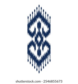 Ethnic Ikat pattern art. American, Mexican style. White background. Aztec tribal ornament print. Design for fabric, clothing, textile, logo, symbol.