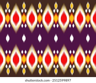 Padrão étnico ikat belo padrão, estilo de moda, arte geométrica azteca ornamento print.étnica abstrata art.Seamless fabric.design para tecido, tapete, roupas, papel de parede.