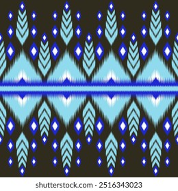 Patrón étnico ikat hermoso patrón, estilo de moda, impresión de ornamento de arte geométrico azteca. arte abstracto étnico. Tela sin costuras. diseño para tela, alfombra, ropa, Fondo de pantalla.