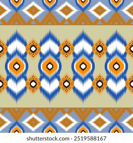 Ethnic ikat pattern beautiful pattern,fashion style,aztec geometric art ornament print.ethnic abstract art.Seamless fabric.design for fabric, carpet,clothing,wallpaper.