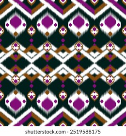 Ethnic ikat pattern beautiful pattern,fashion style,aztec geometric art ornament print.ethnic abstract art.Seamless fabric.design for fabric, carpet,clothing,wallpaper.
